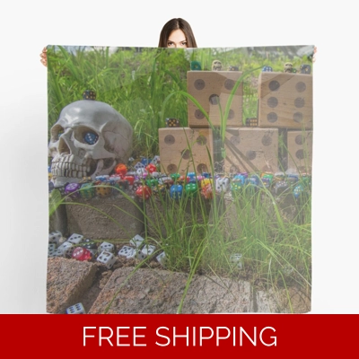 Le Studio Scarf Roll the Bones Monument